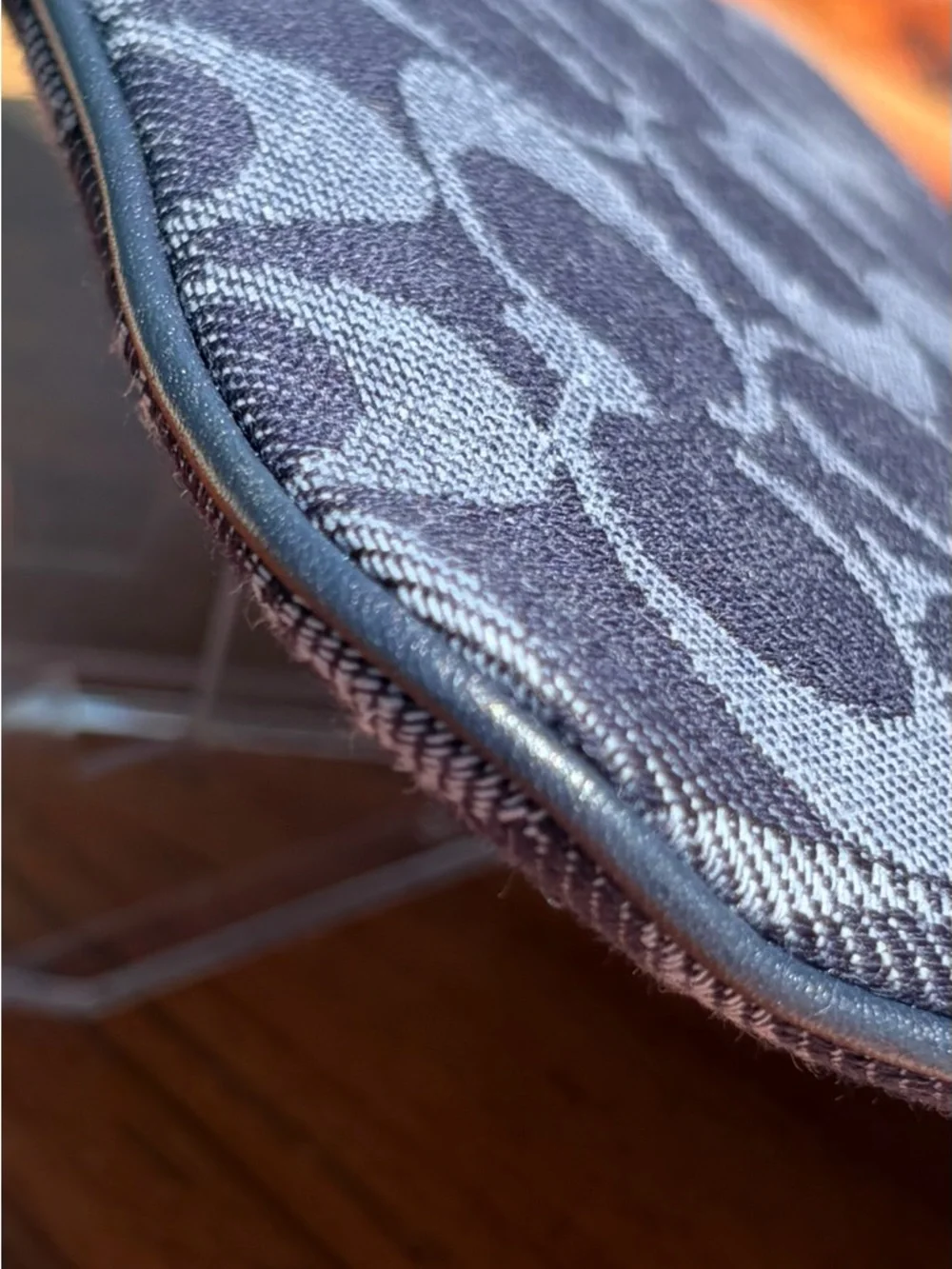 Coach Denim Signature Jacquard Large Wristlet F67587